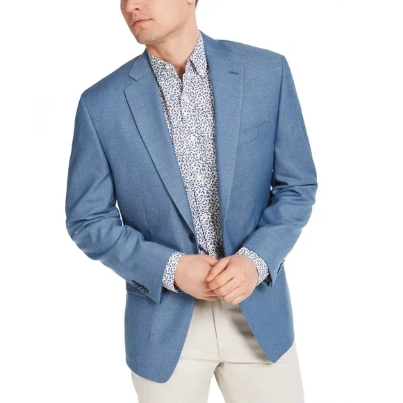 Michael Kors Men's Classic-Fit Light Blue Sport Coat 36R